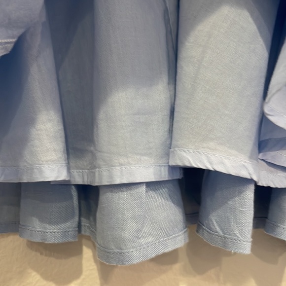 EUC size 4 years Pili Carrera Blue Linen Pinafore Dress! - Picture 7 of 15